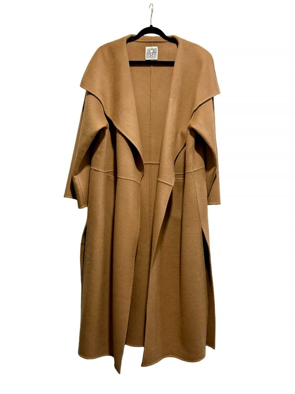Toteme Annecy Coat Signature Double Coat Cashmere Wool Blend Camel M